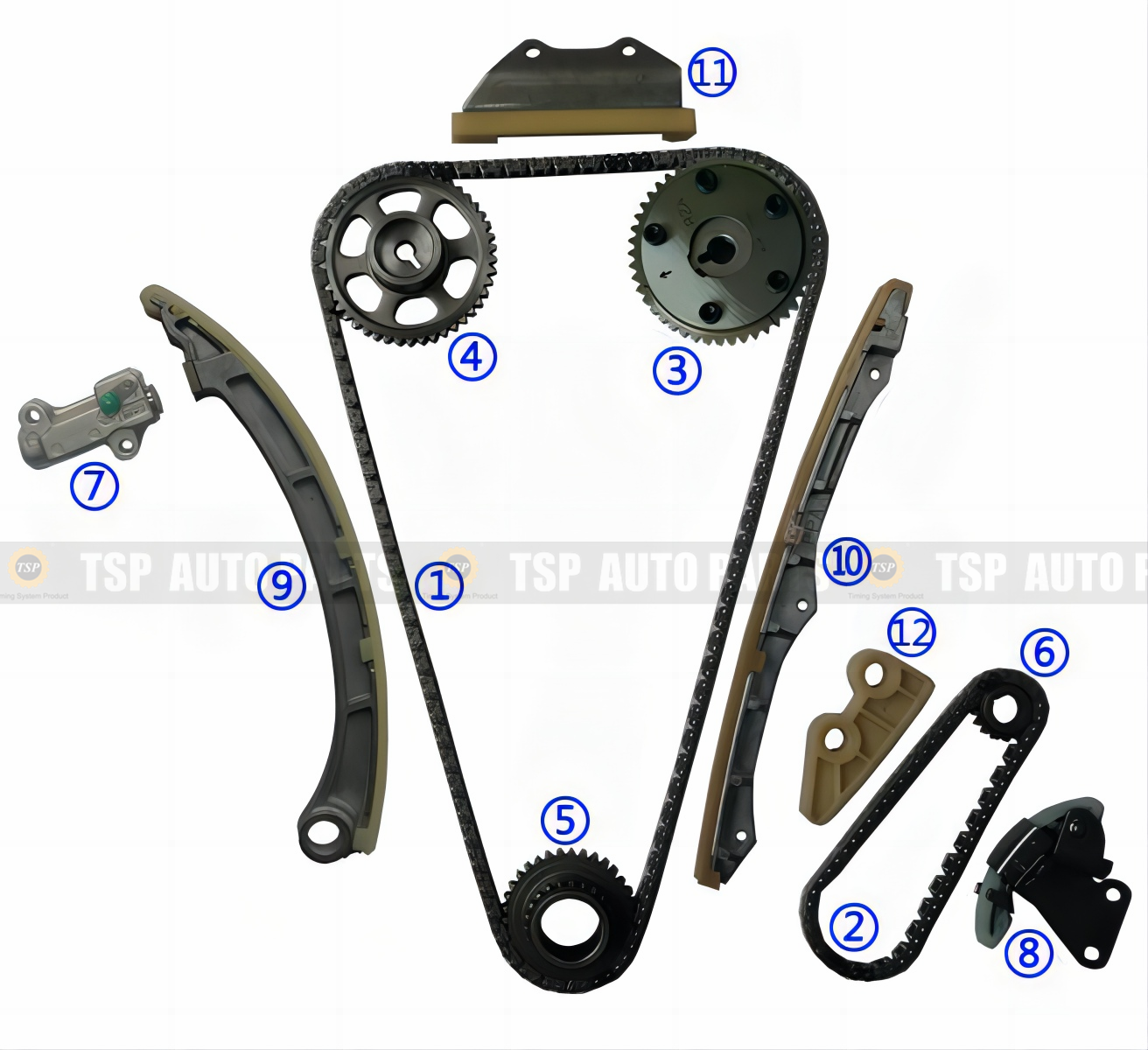 TK-HD011-V Timing Chain Kit for HONDA 2.4L