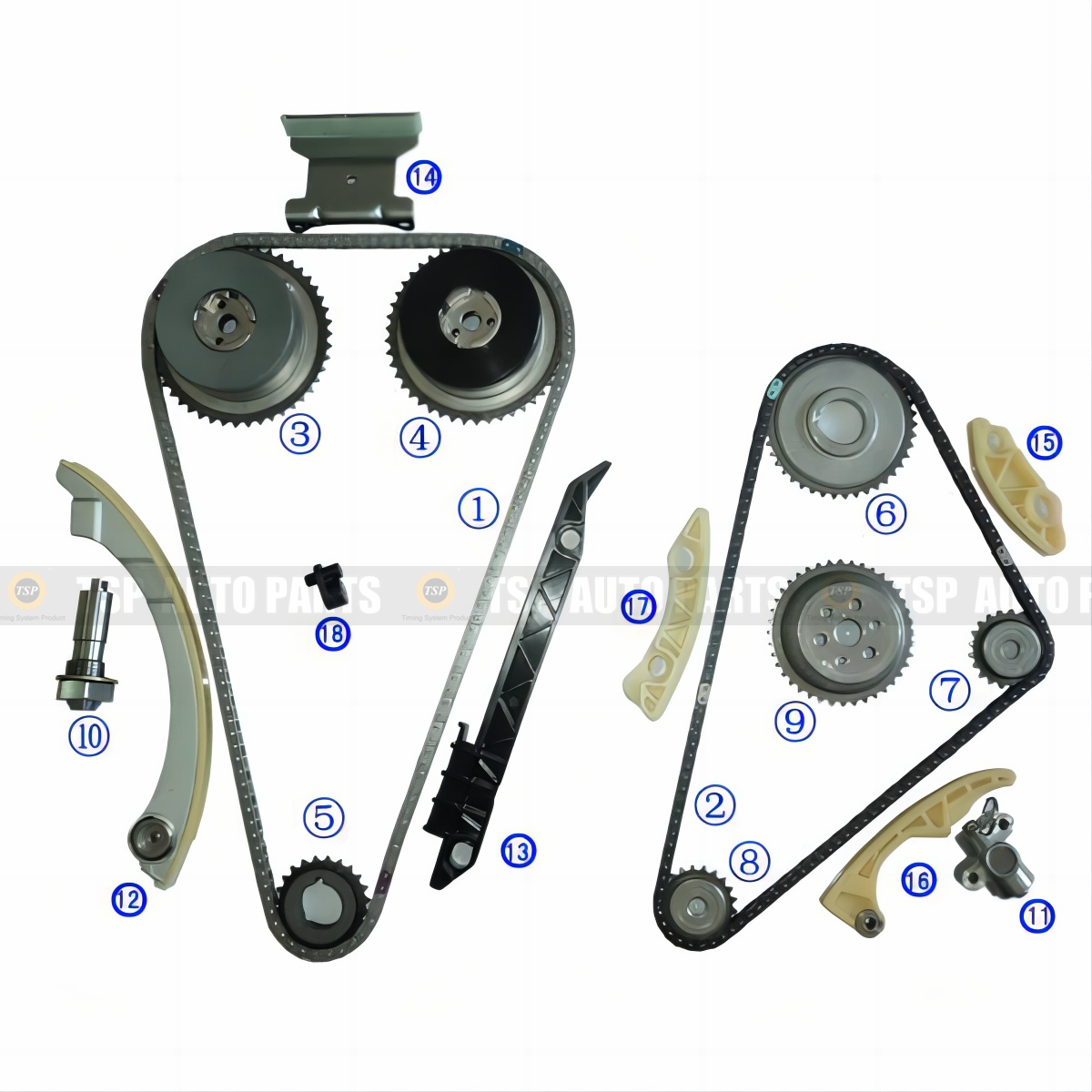 TK-AF003-V Timing Chain Kit for ALFA ROMEO Brera