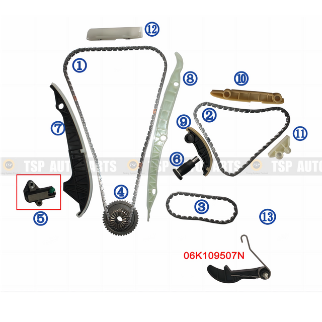 TK-VW032 Timing Chain Kit for AUDI A4 2.0T PASSAT