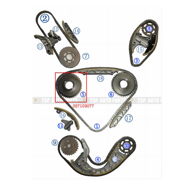TK-VW021 Timing Chain Kit for beetle jetta passat